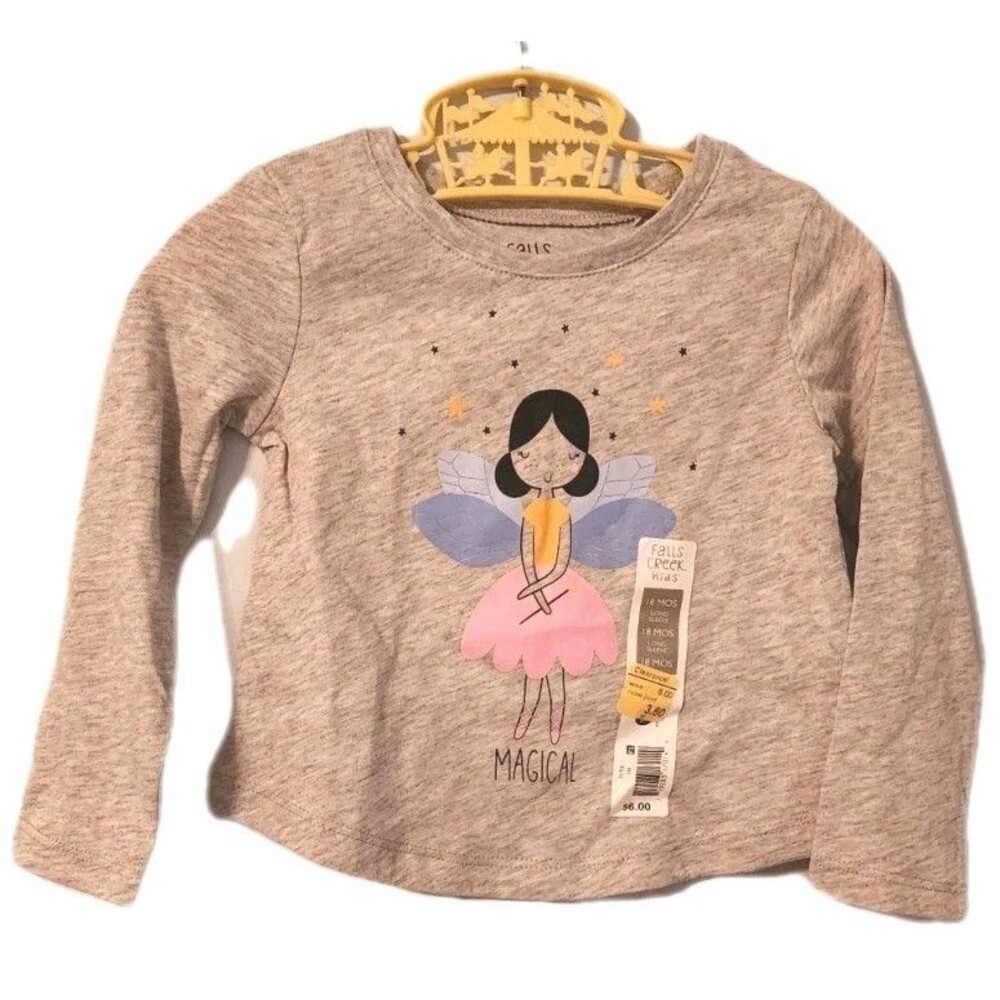 Falls Creek Fairy Long Sleeved T-shirt Gray 18 M